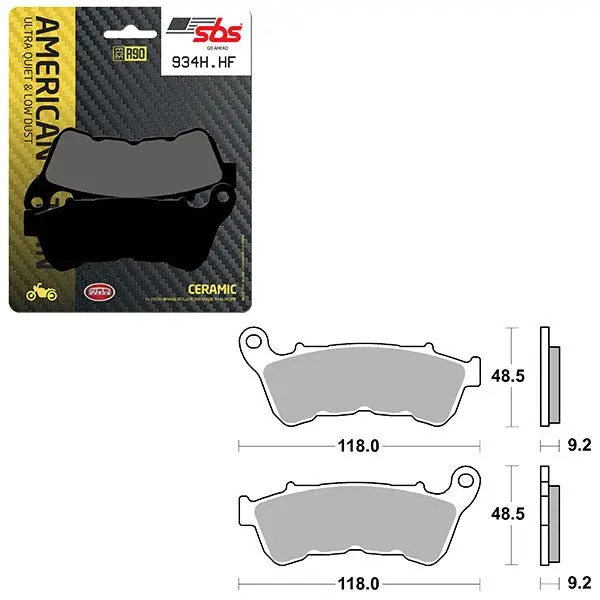 Sbs High Power & Noise Reduction Ceramic Front Brake Pad (6490934108) 1