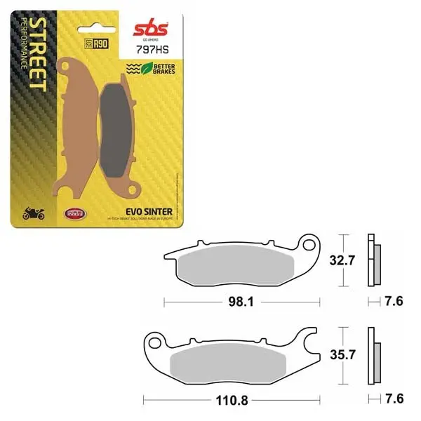 Sbs Performance Hs Sinter Brake Pad (6250797100) 1
