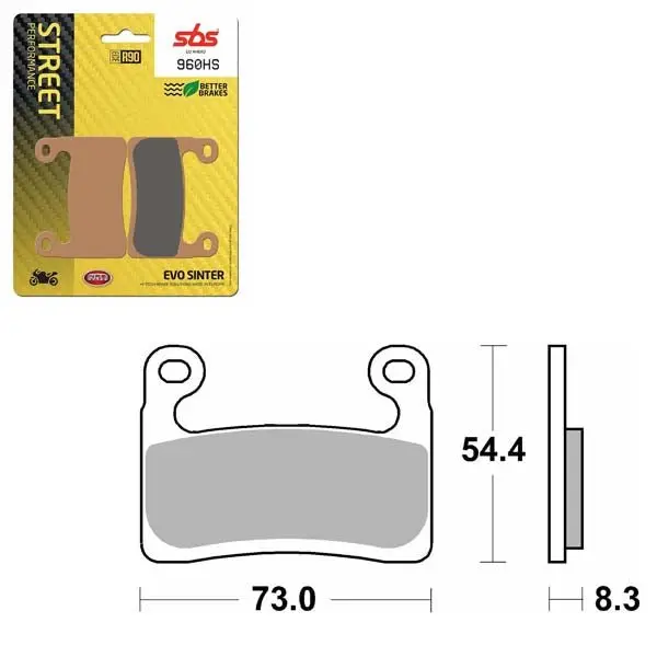 Sbs Performance Hs Sinter Brake Pad (6250960100) 1