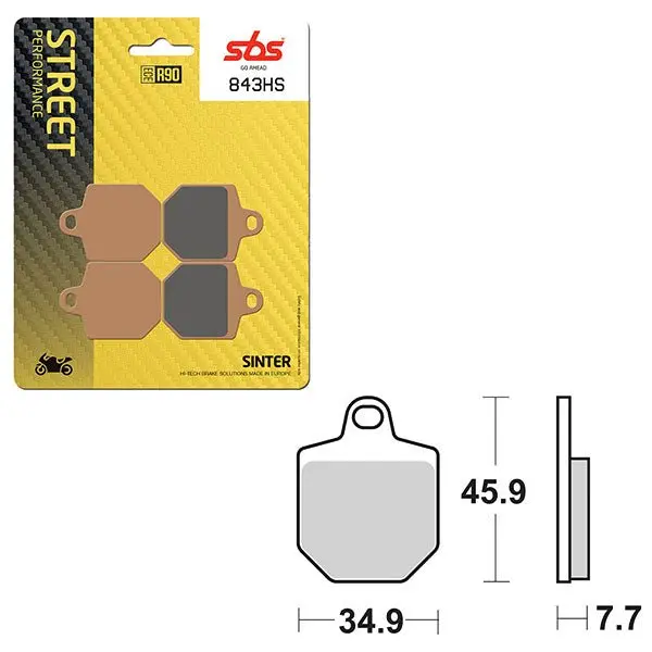 Sbs Performance Hs Sinter Front Brake Pad (1625843) 1