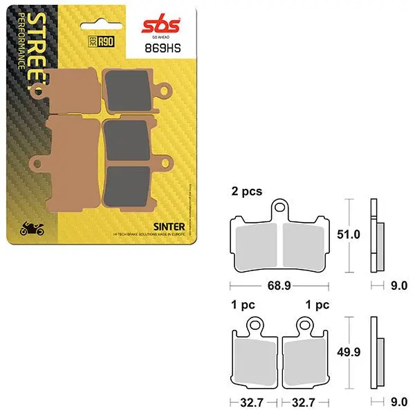 Sbs Performance Hs Sinter Front Brake Pad (6250869108) 1