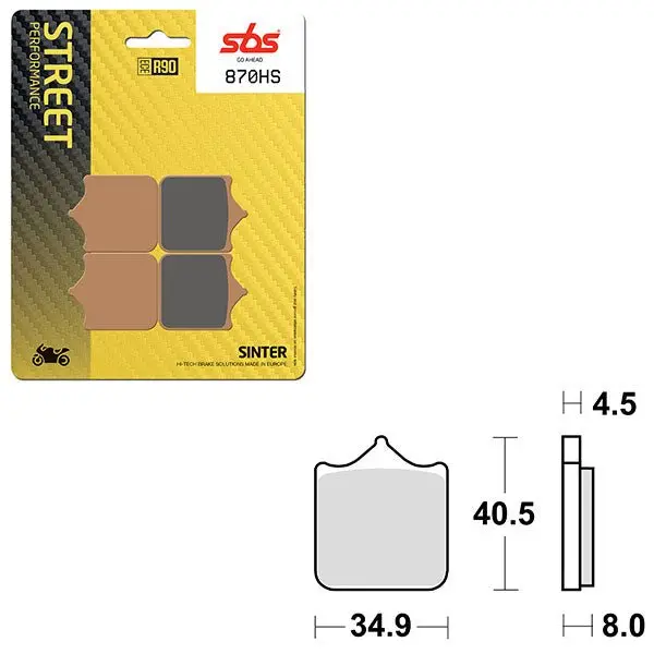 Sbs Performance Hs Sinter Front Brake Pad (6250870108) 1