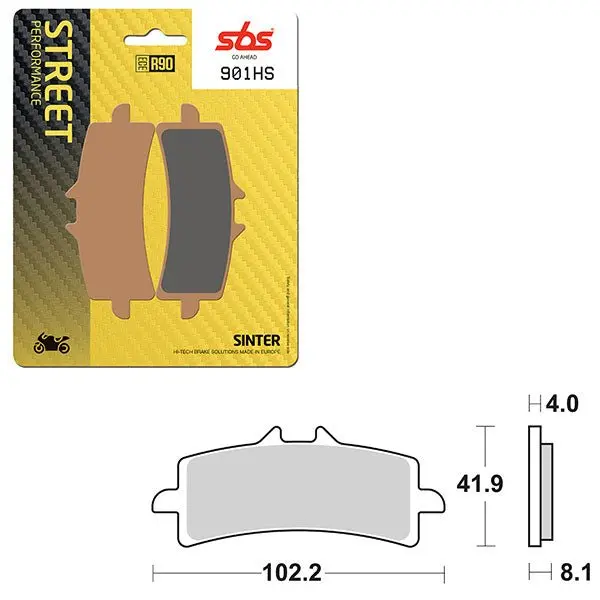 Sbs Performance Hs Sinter Front Brake Pad (6250901108) 1