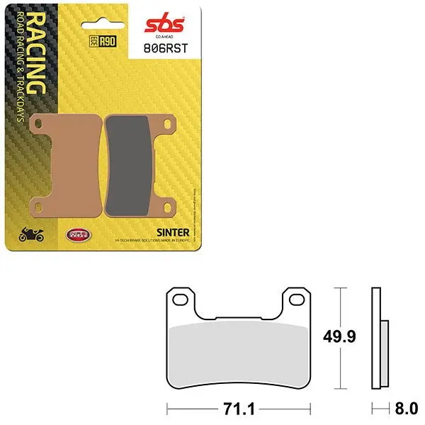 Sbs Road Racing & Trackdays Sinter Front Brake Pad (6470806108) 1