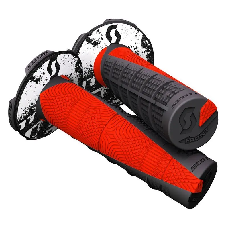 Scott Duece Mx Grips With Donuts Black/Neon Red 1