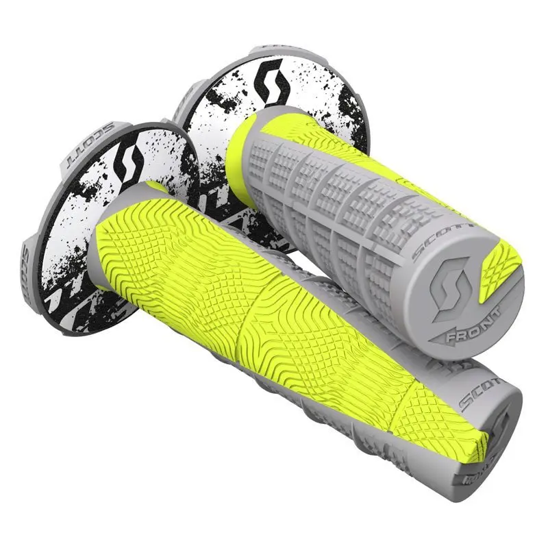 Scott Duece Mx Grips With Donuts Grey/Neon Yellow 1