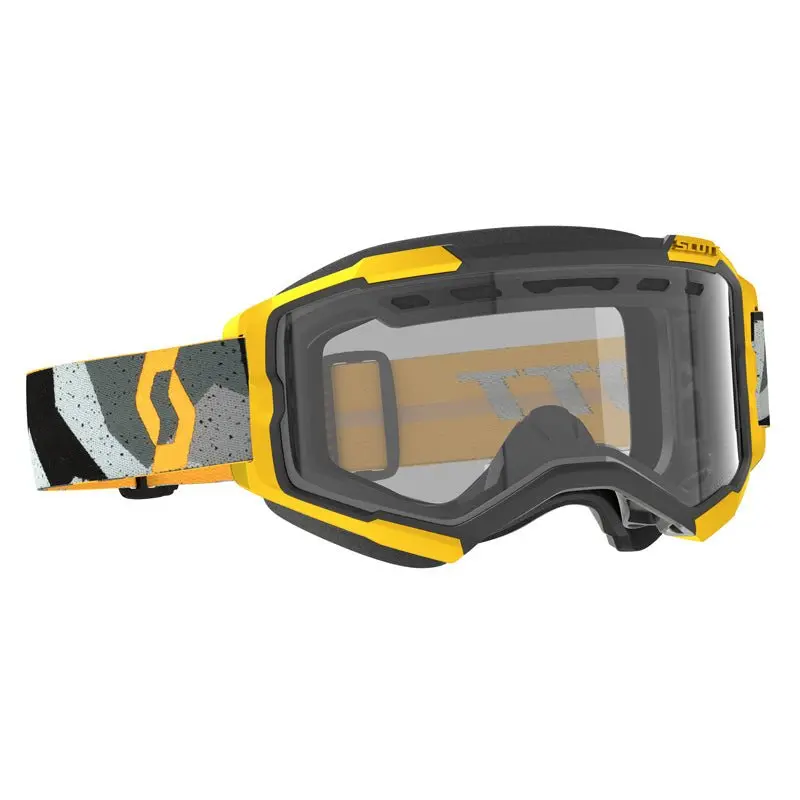 Scott Fury Enduro Goggles Camo Grey/Yellow Clear 1