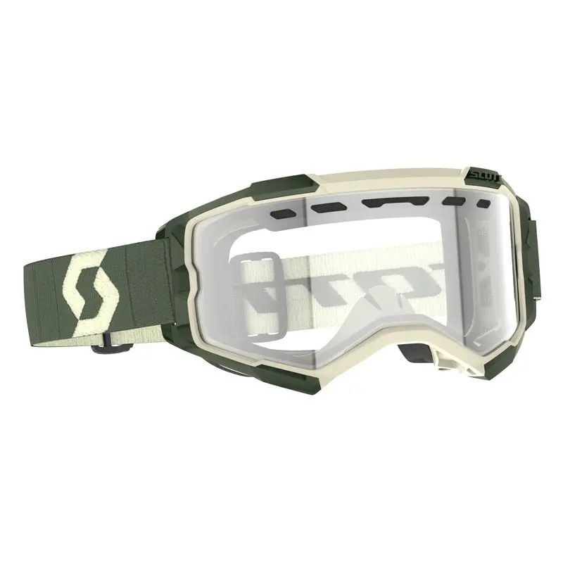 Scott Fury Enduro Goggles Khaki Green Clear 1