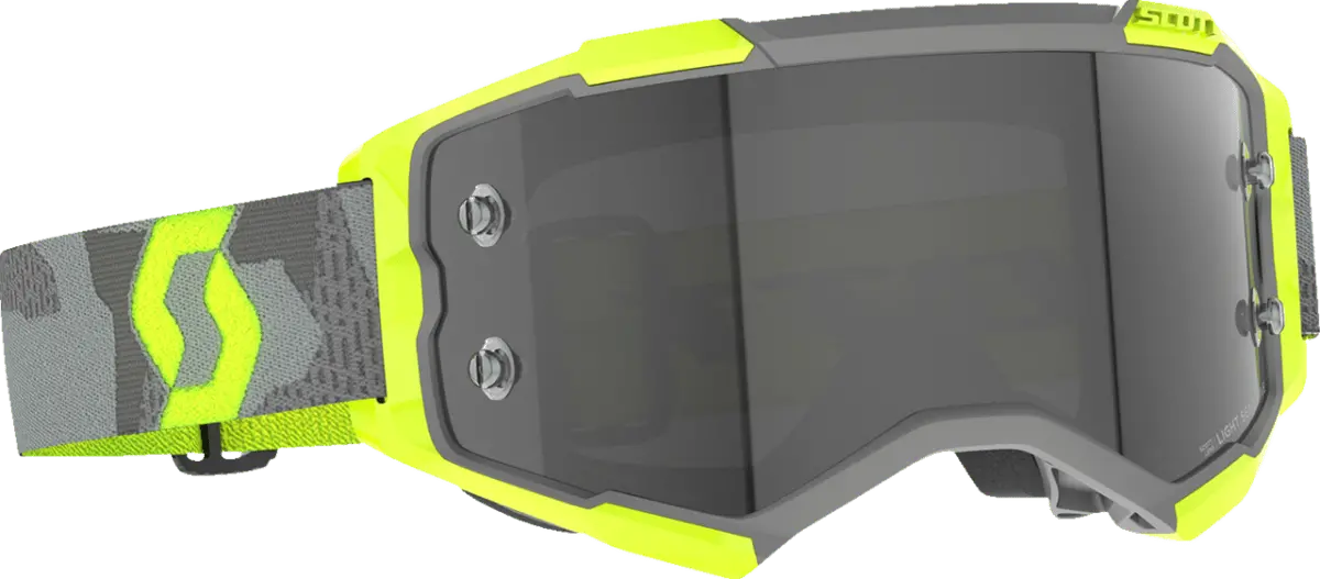 Scott Fury Goggles Light Grey/Neon Yellow Light Sensitive Grey Works 1