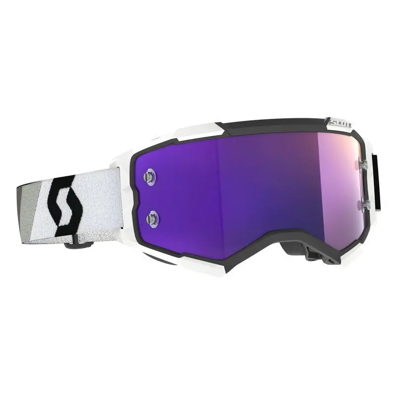 Scott Fury Goggles Premium Black/White Purple Chrome Works 1