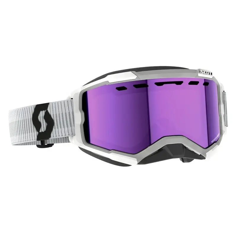 Scott Fury Snowmobile Goggles (White/Purple Chrome) 1