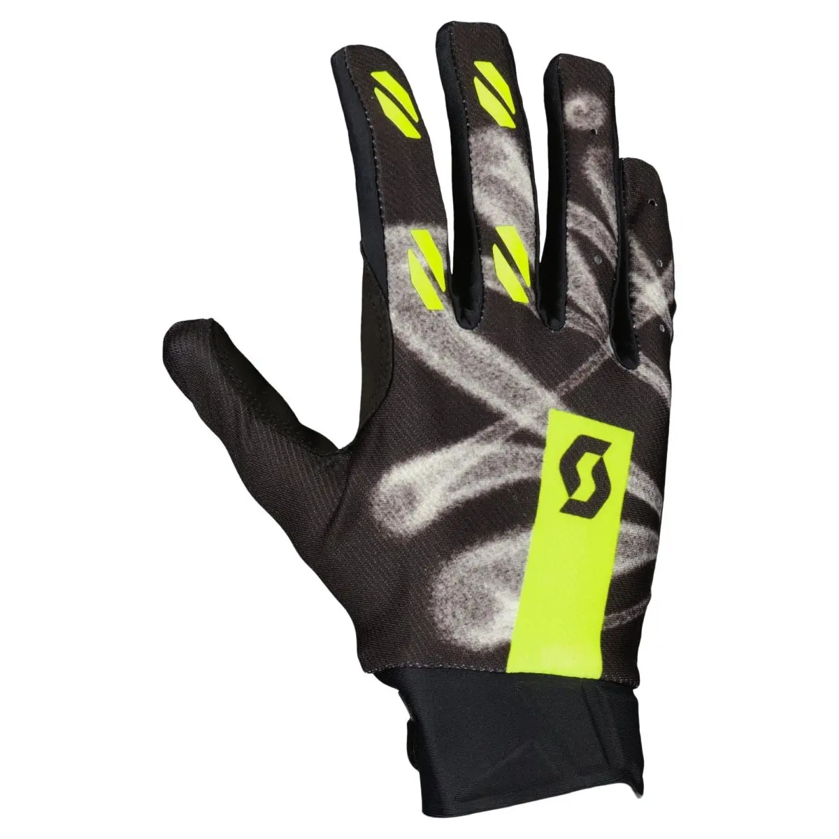 Scott Glove Evo Dirt Caviar Black/Safety Yellow/Spl L 1
