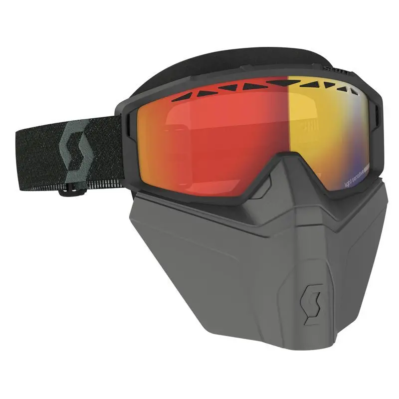 Scott Primal Safari Snowmobile Goggles (Black Light Sensitive Red Chrome) 1