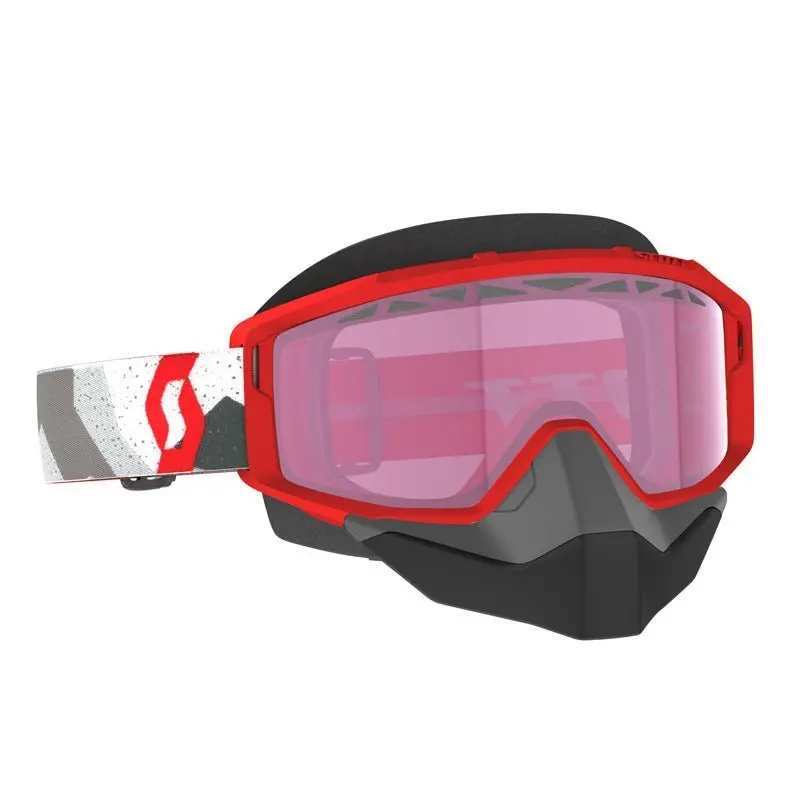 Scott Primal Snowmobile Goggles (White/Yellow) 1