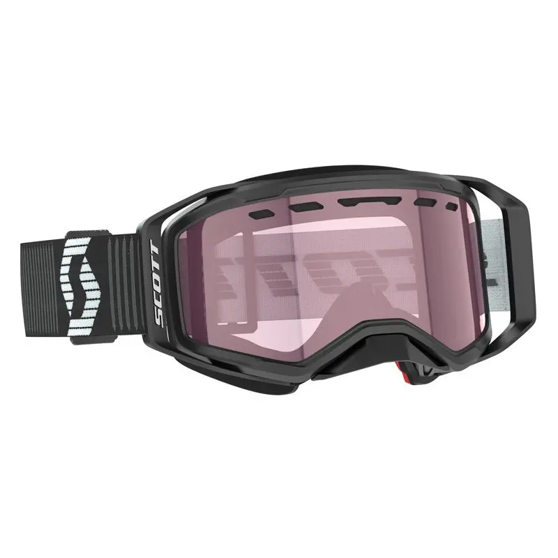 Scott Prospect 2.0 Snowmobile Goggles (Black/White Rose) 1