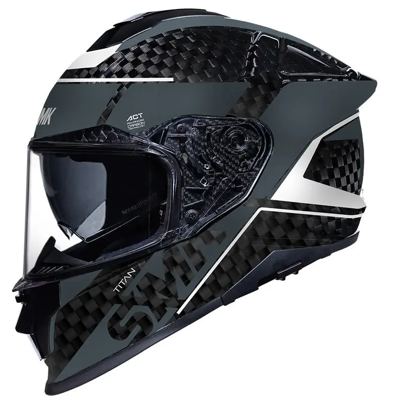 Smk Titan Carbon Helmet Nero Black/Grey/White (Xs) 1