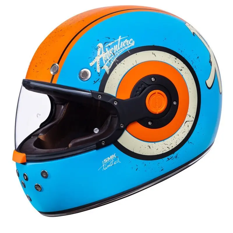 Smk Retro Helmet Adventure Blue/Orange/White (Matte) (L) 1