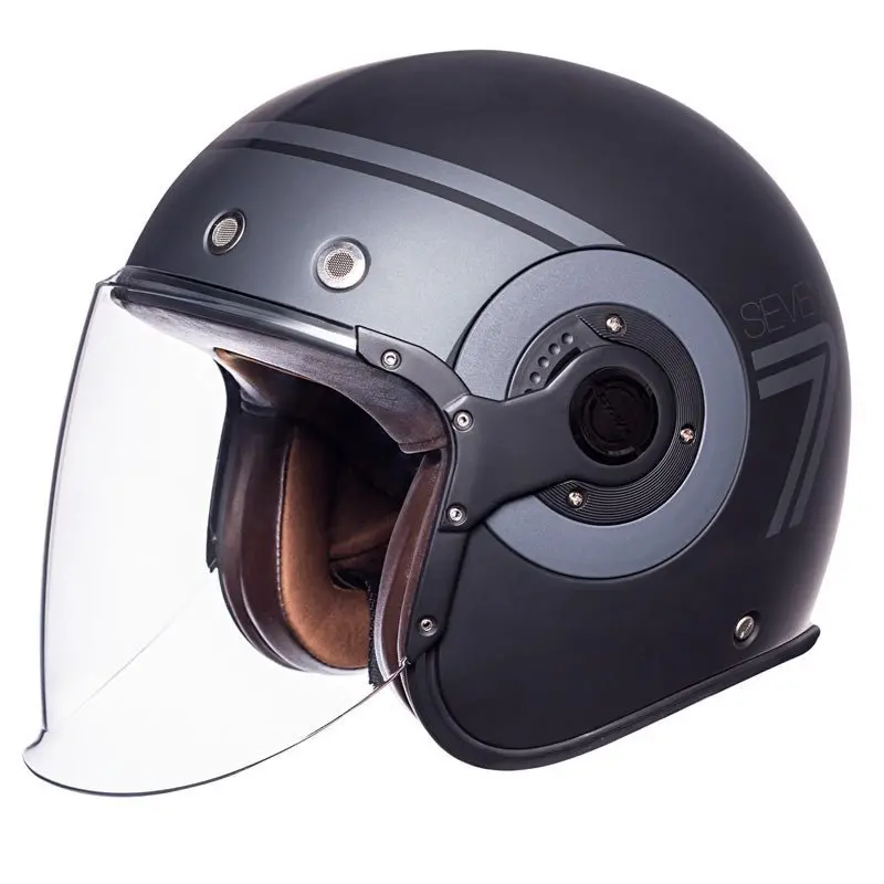 Smk Retro Jet Helmet Seven Black/Grey (Matte) (L) 1