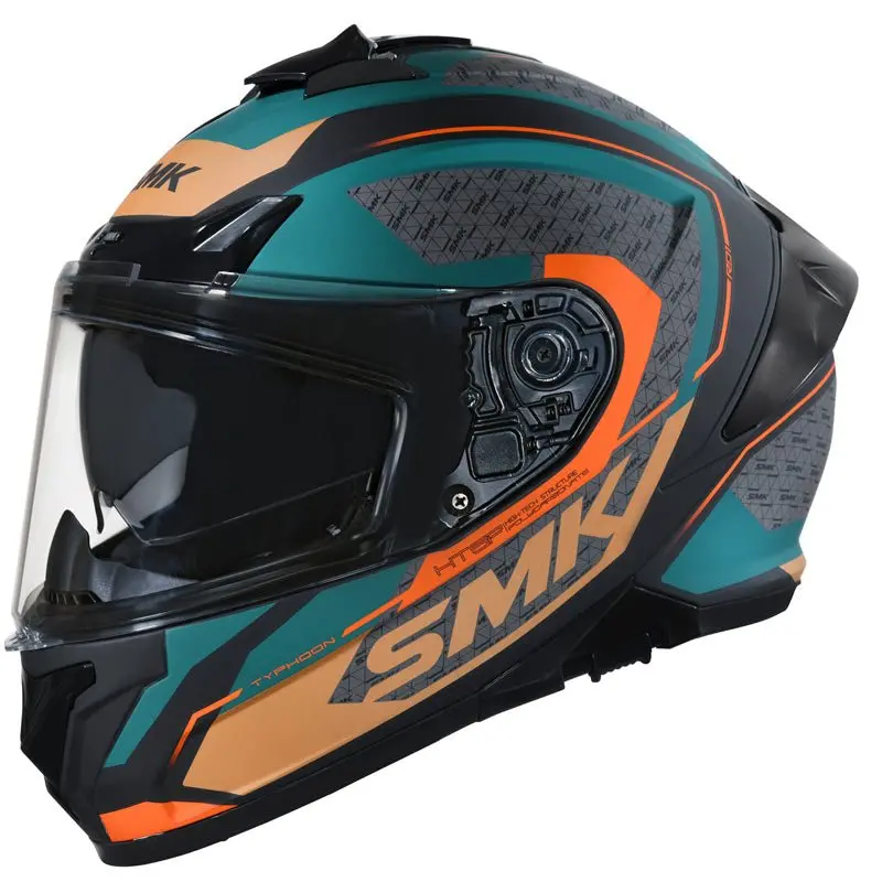 Smk Typhoon Helmet Rd1 Black/Green/Orange (Matte) (L) 1
