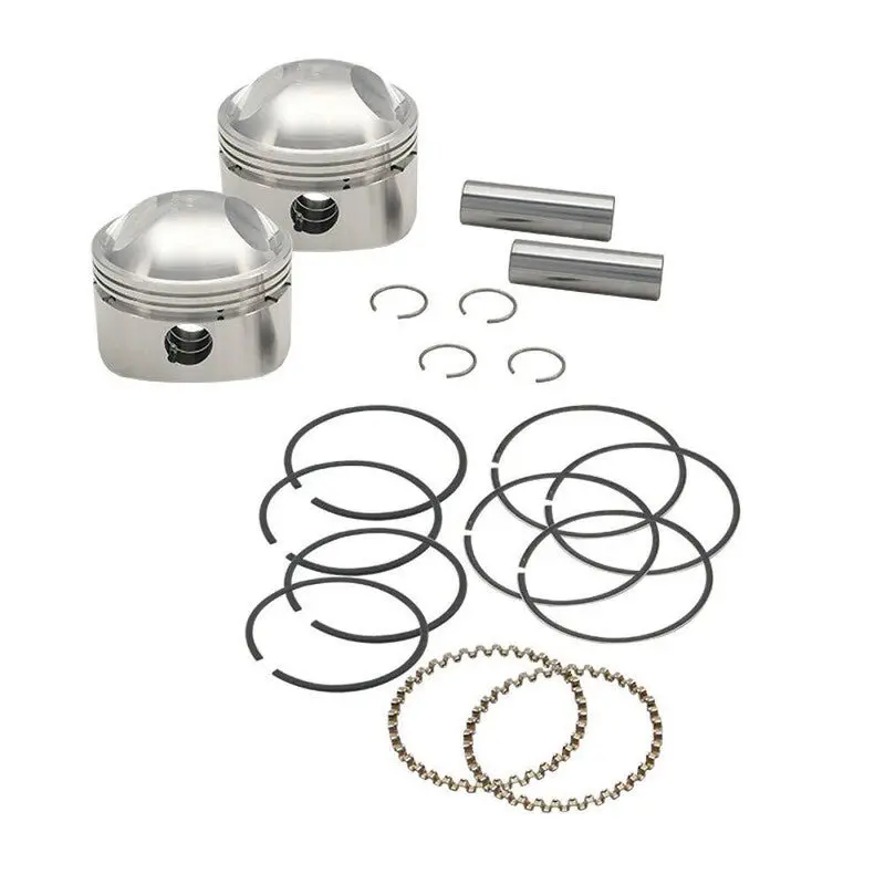 S&S Cycle Piston,Set,3-7/16" X Up To 4-3/4" Stroke,+.080",Hc,.791" Wp, 1