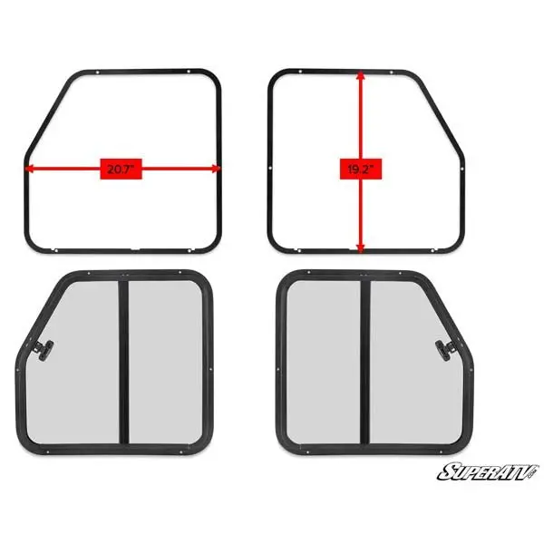 Super Atv Superatv Sliding Window Insert For Superatv Poly Cab Doors (Sgw-001-K-72) 1