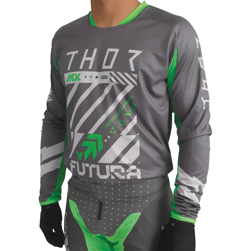 Thor Jersey Launchmode Futura Char/Grn 6