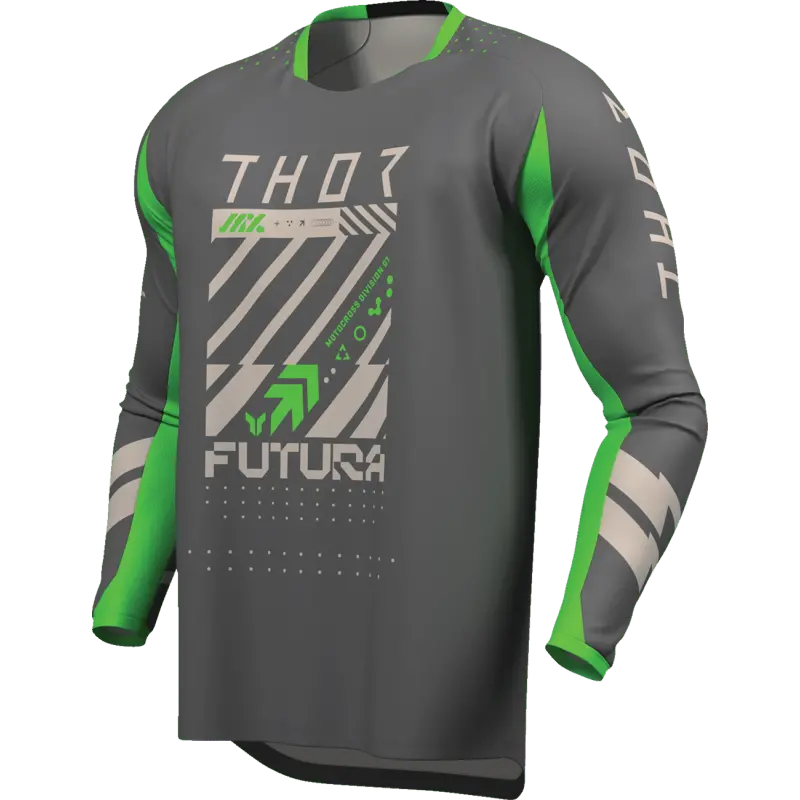 Thor Jersey Launchmode Futura Char/Grn 2