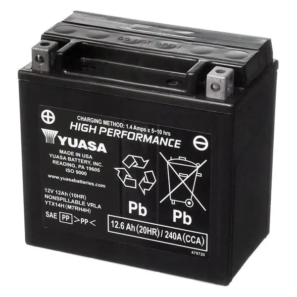 Yuasa Battery Maintenance Free Agm Factory Activated 1