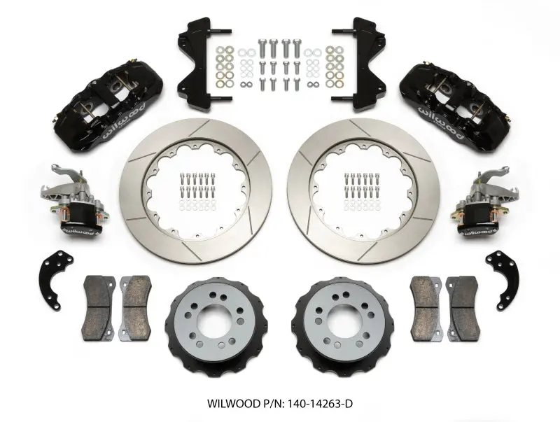 Wilwood Aero4 / Mc4 Rear Brake Kit – 14.00" Currie Pro-Tour Unit Bearing Floater Assembly 1