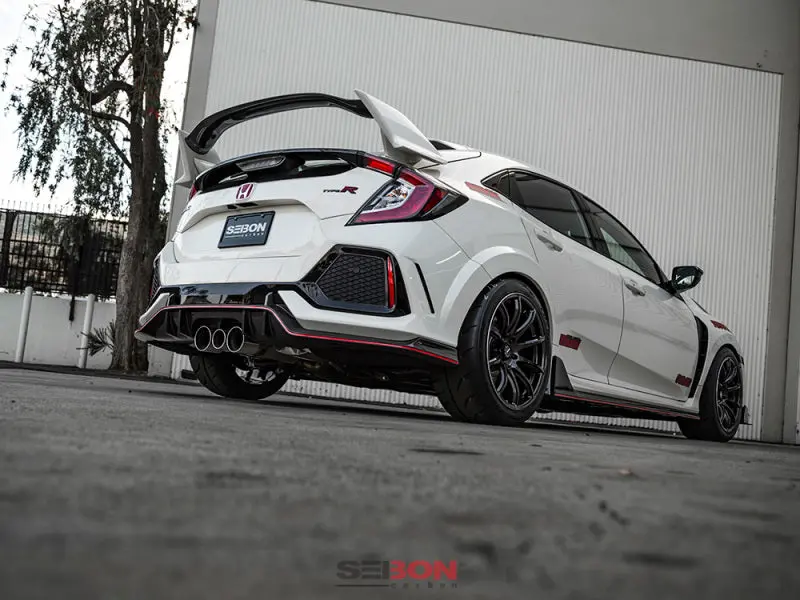 Seibon Oem-Style Carbon Fiber Rear Lip Spoiler For 2016–2017 Honda Civic Type R 1