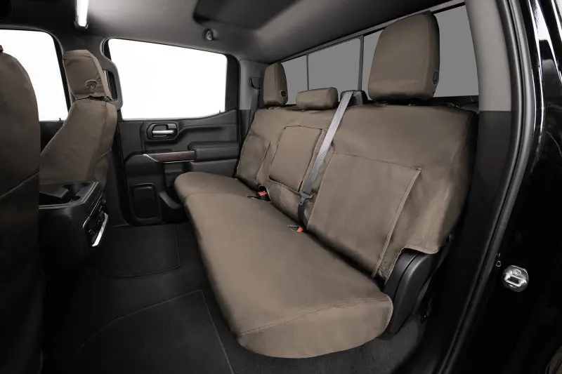 Covercraft 19-24 Chevrolet Silverado Waterproof Polyester Seatsaverfront Row Seat Covers - Taupe 1