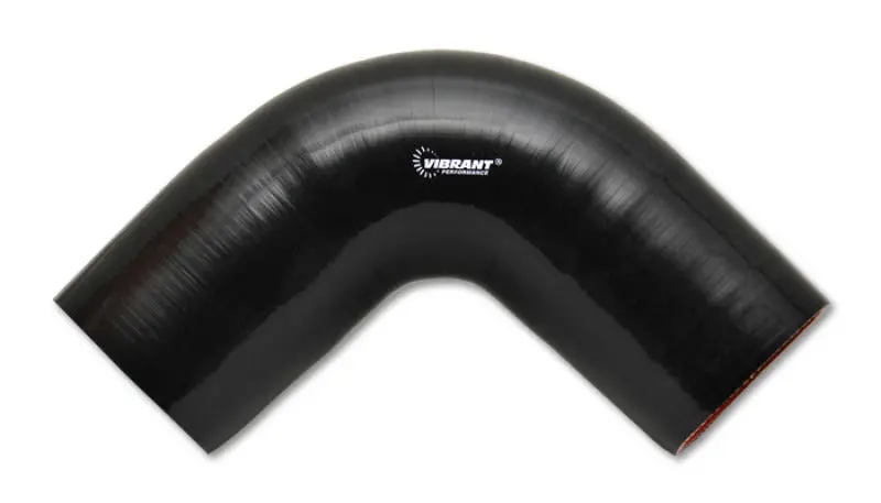 Vibrant 4-Ply Reinforced 90° Black Silicone Elbow — 4" Inner Diameter 1