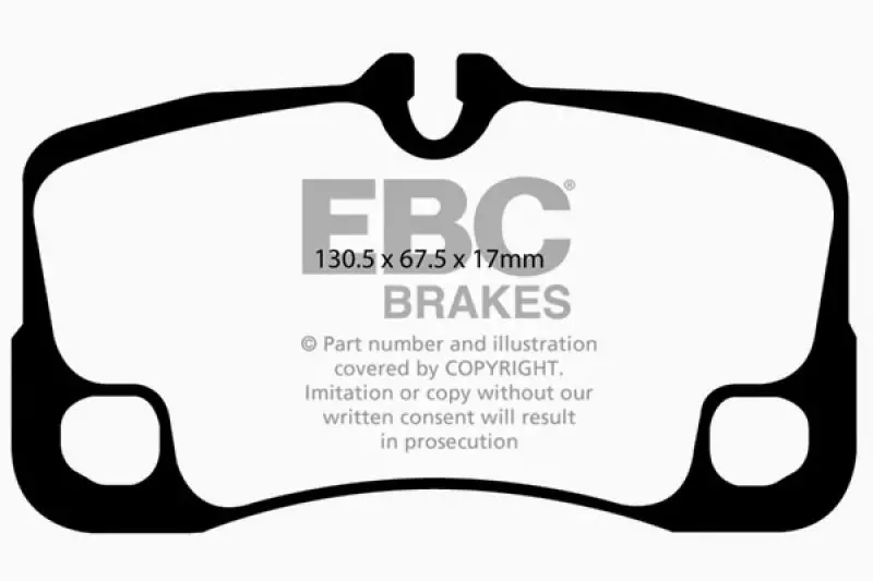 Ebc 09-12 Porsche 911 (997) (Cast Iron Rotor Only) 3.6 Carrera 2 Redstuff Rear Brake Pads 2