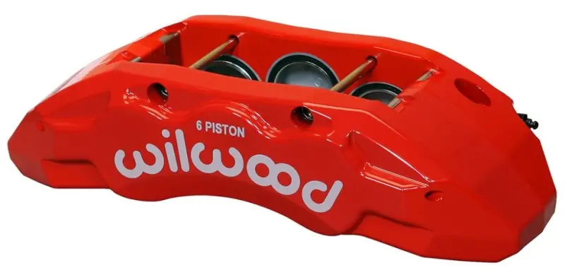 Wilwood Tx6R Right-Hand Caliper – Red Finish, Triple Piston (2.00"/1.88"/1.88") For 1.38" Disc 1