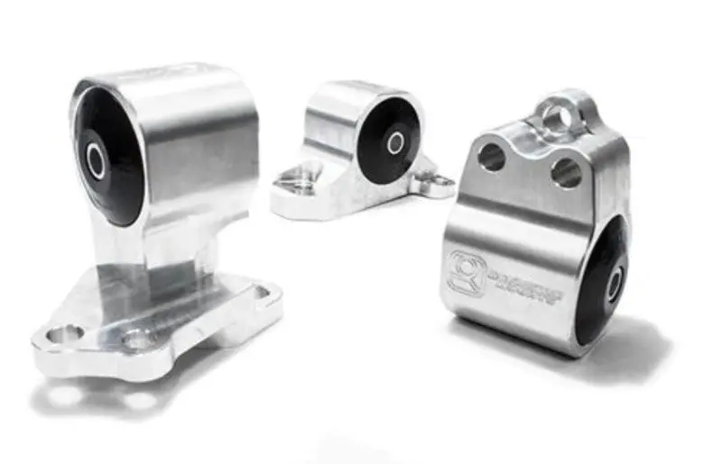 Innovative Civic B/D-Series Engine Mounts: Black Aluminum, Solid Bushings, Compatible With Auto-To-Manual Hydraulic Conversions (3-Bolt) 1