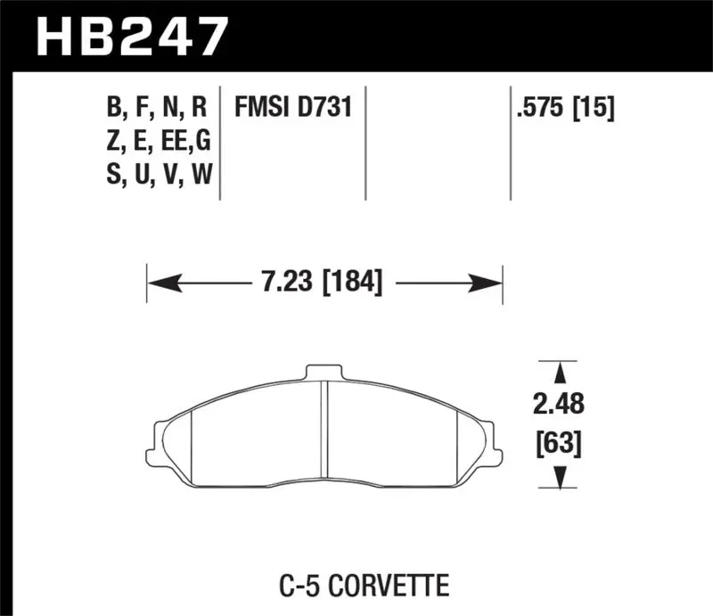 Hawk 04-09 Cadillac Xlr / 01-04 Corvette Z06/ 05-06 Pontiac Gto Dtc-30 Race Front Brake Pads 1