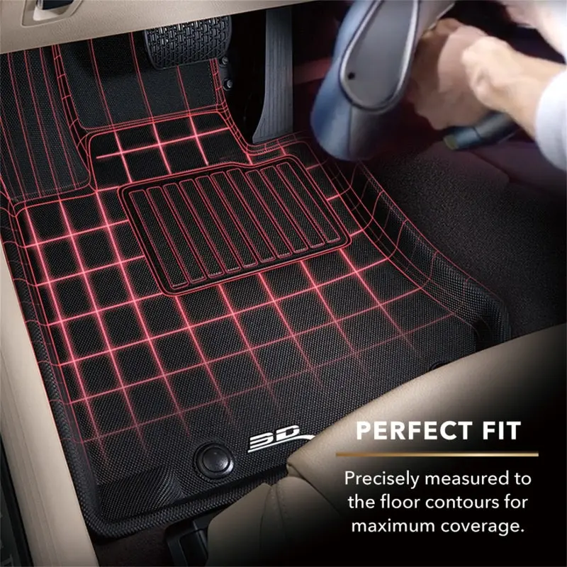 3D Maxpider 2008-2012 Honda Accord Kagu 2Nd Row Floormats - Black 2