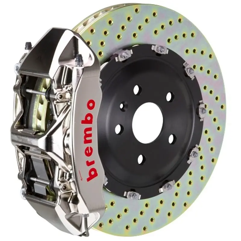 Brembo 18+ Sq5 (Fy) Front Gtr Bbk 6 Piston Billet380X34 2Pc Rotor Drilled- Nickel Plated 1