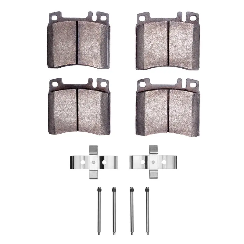 R1 Semi-Metallic Front Brake Pad & Hardware Kit For 1991–1999 Mercedes-Benz 300Sd 1