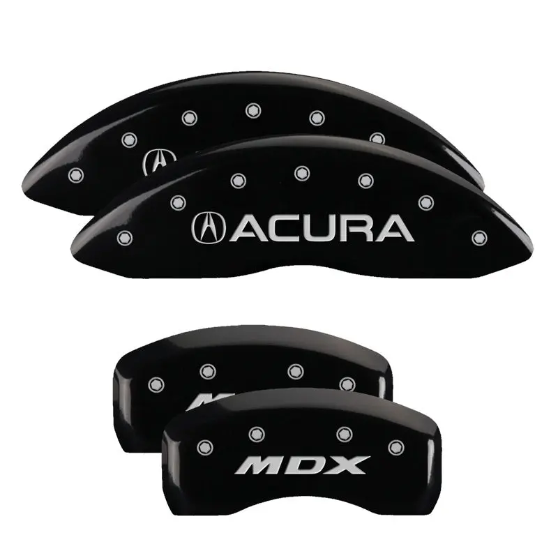 Mgp 4 Caliper Covers Engraved Front & Rear Vtech Black Finish Silver Ch 1