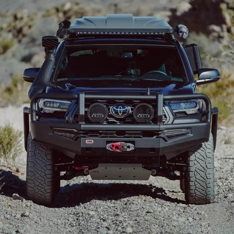 Arb 16-23 Toyota Tacoma Summit Mkii Bumper Kit W/ Led Fog Lights & Winch Install Kit - Black 1