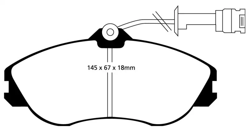 Ebc Redstuff High-Performance Front Brake Pads For 1991–1992 Audi 100 Quattro 2.3L (Girling Calipers) 1