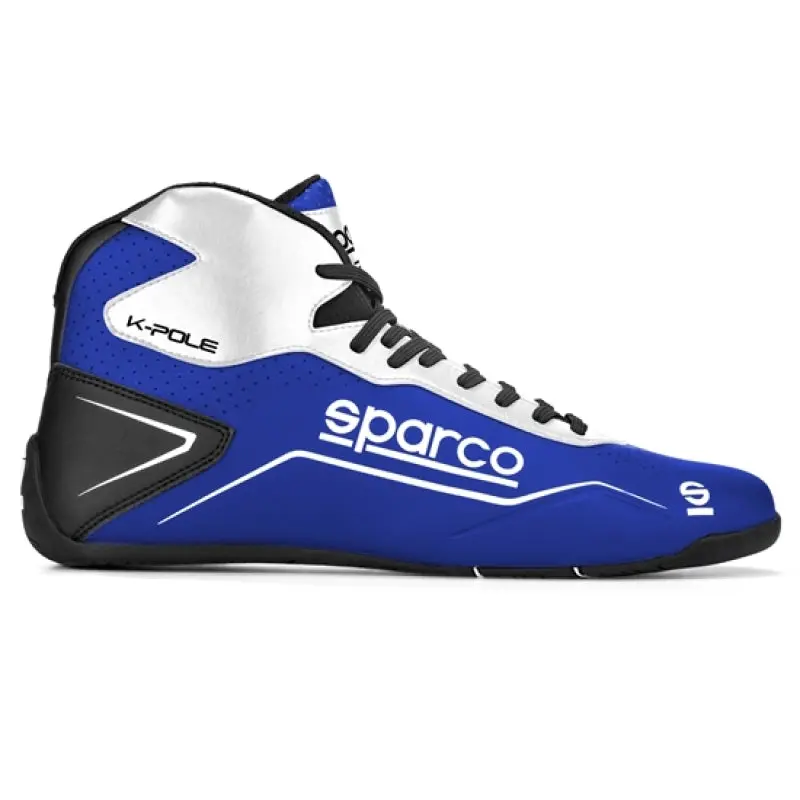 Sparco K-Pole Racing Shoe – Size 37, Blue/White Colorway 1