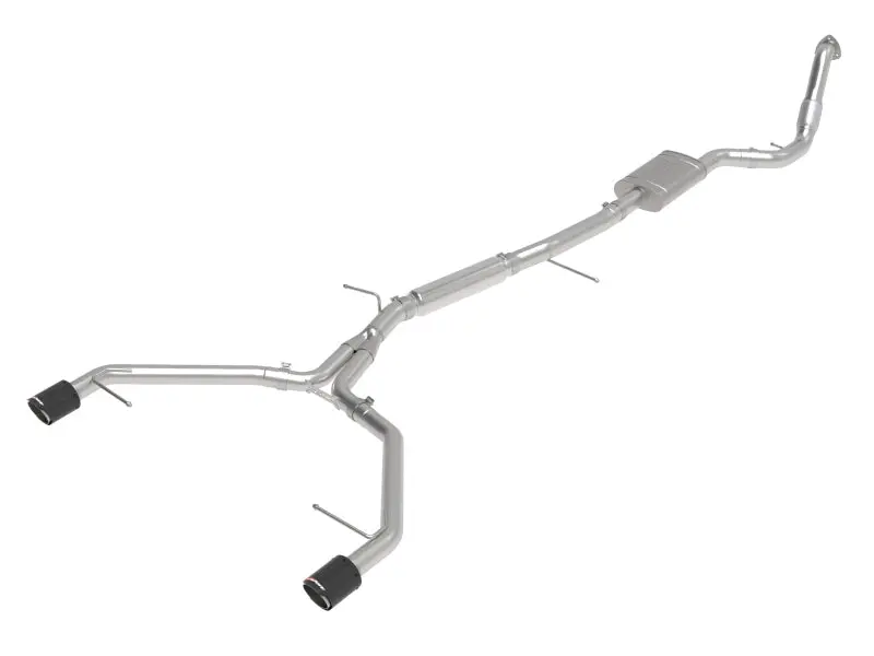 Afe Mach Force-Xp Cat-Back Exhaust System For 2017–2019 Audi A4 B9 – 3-Inch Inlet To 2.5-Inch Outlet, Dual Carbon Tips, 304 Stainless Steel 1