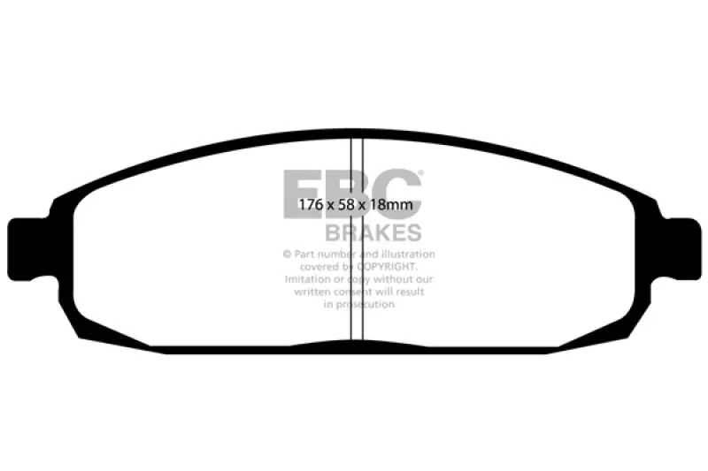 Ebc Extra Duty Front Brake Pads For 2005–2010 Jeep Commander 3.7L 1