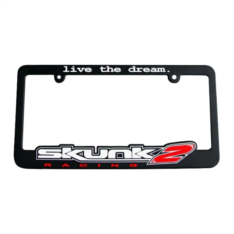 Skunk2 Live The Dream License Plate Frame – Lightweight Aluminum With Embossed Branding 1