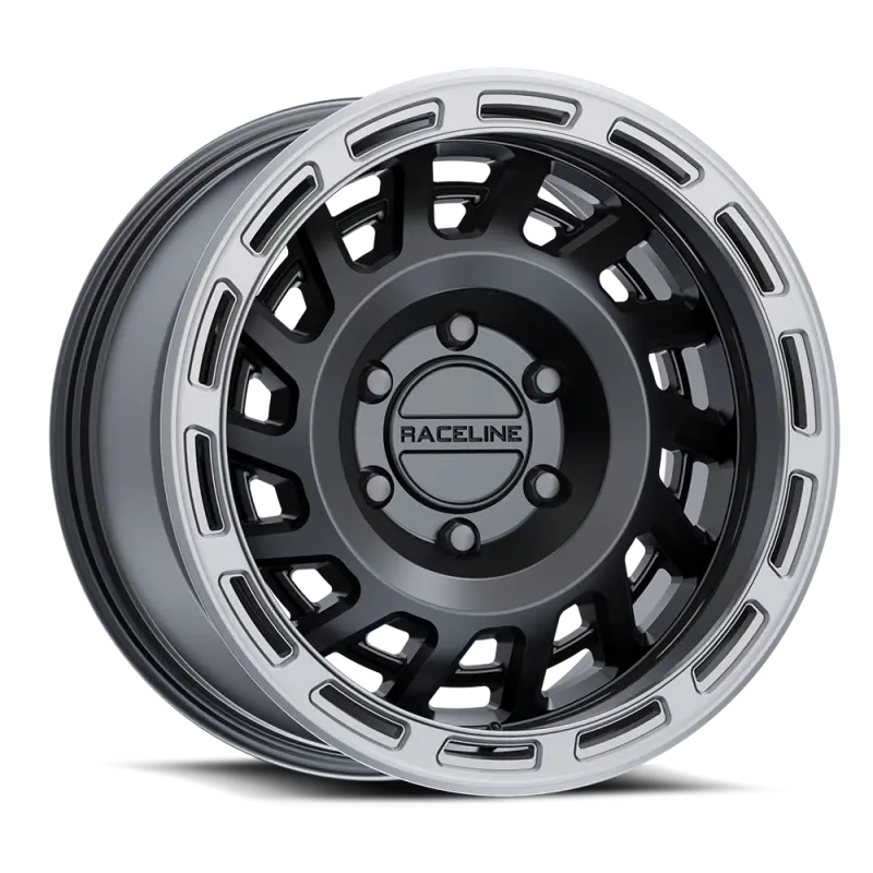 Raceline Halo 17X8.5 Black & Silver Lip Wheel – 6X120 Bolt Pattern, 0Mm Offset, 67.1Mm Bore 1