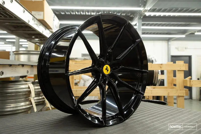 Vossen X Novitec Nf9 Gloss Black 22X12-Inch Rear Wheel For Ferrari 458 – 5X114.3, Et49 1