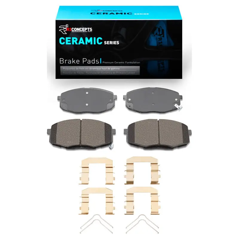 R1 Ceramic Front Brake Pad & Hardware Kit For 2010–2024 Kia Forte Koup 1