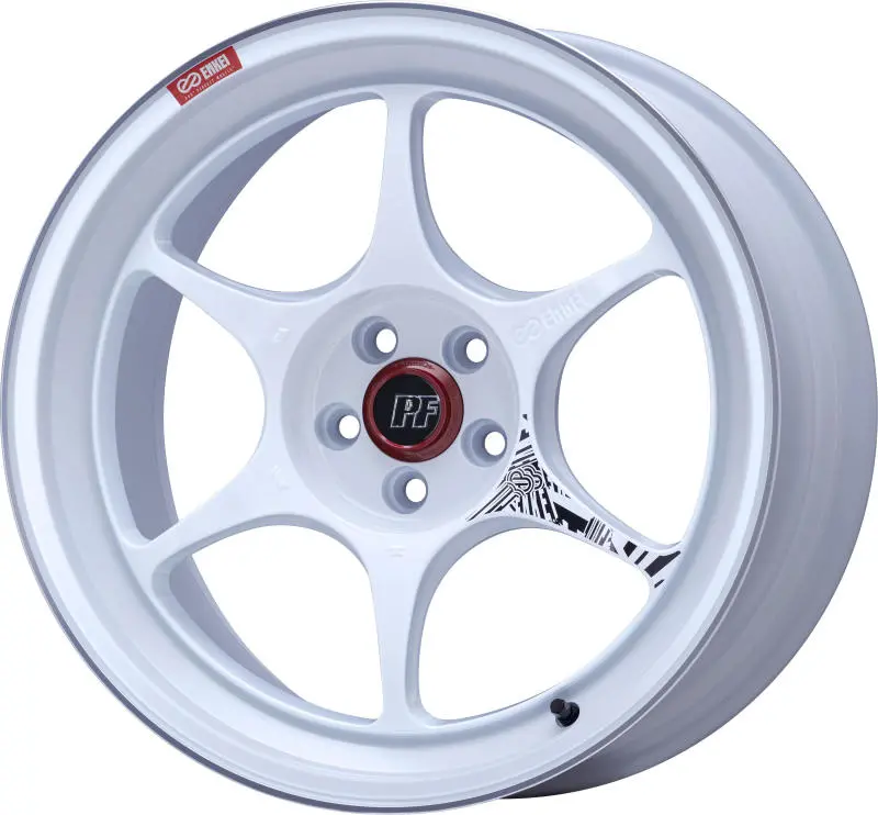 Enkei Pf06 18X9 Inch White Machined Alloy Wheel – 5X114.3 Bolt Pattern, 38Mm Offset, 75Mm Center Bore 1